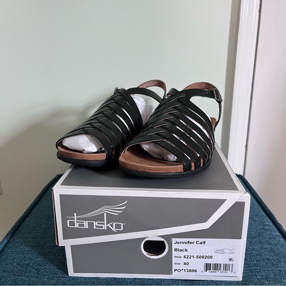 Dansko Jennifer Sandal in Black - Picture 3 of 7